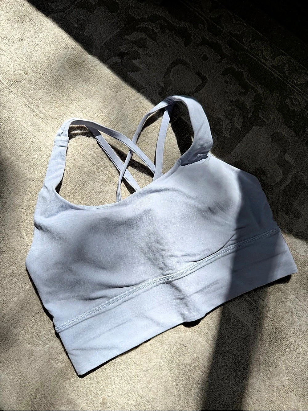 lululemon Energy Longline Bra Athletic Bra in Blue Size 6